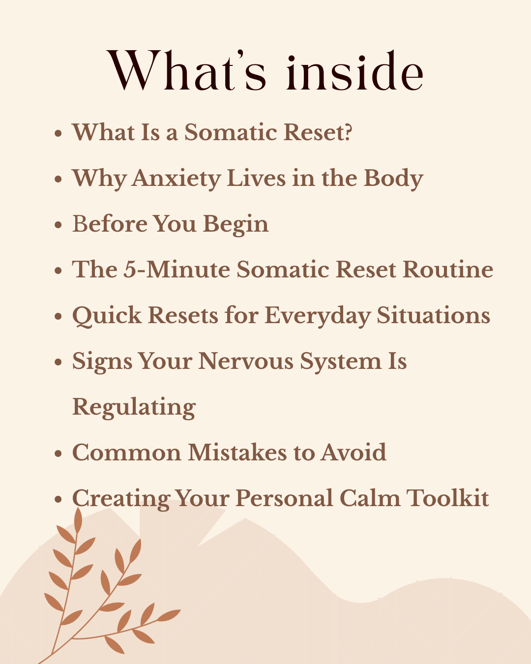 The Somatic Reset Workbook | 5-Minute Grounding Techniques for Anxious Minds